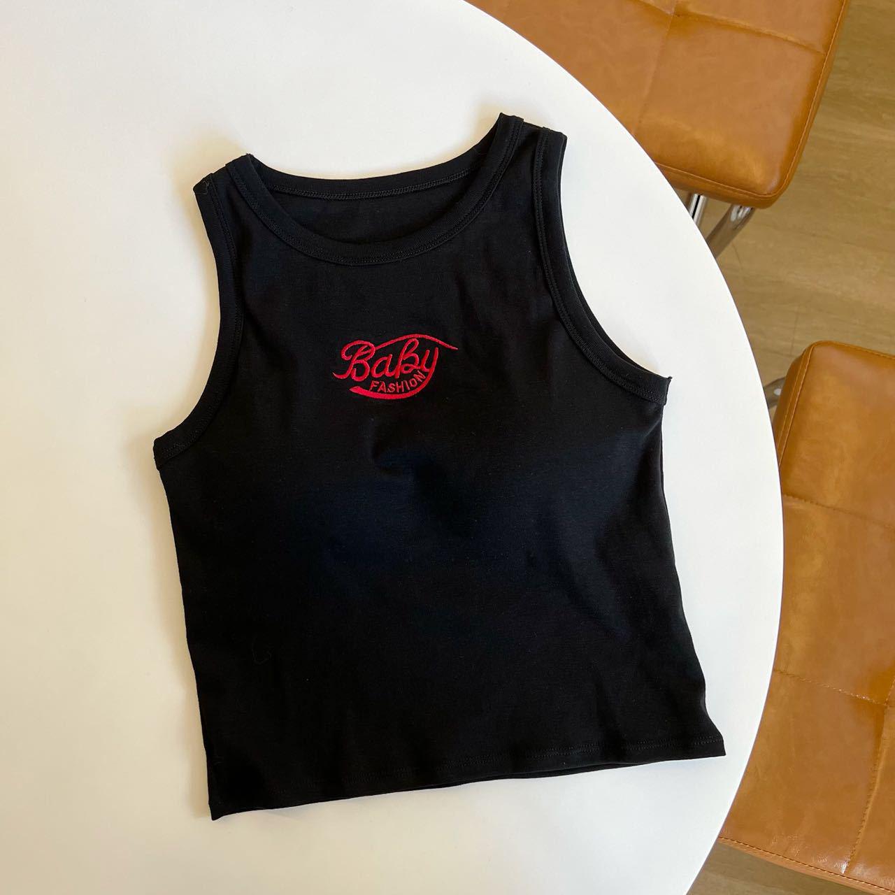 

Дженни Модный Универсальный Белый Топ-майка Спортивного Стиля с Буквами для Женщин One Size (fits 80-125 jin) чёрный