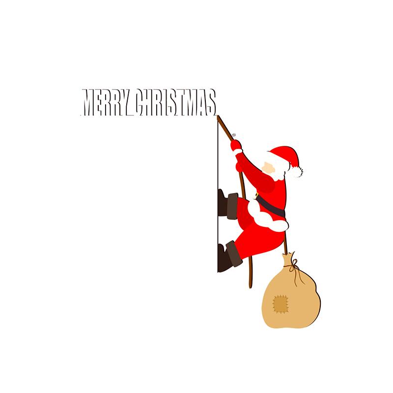 

1 шт. Забавный модный декор дверного проема Санта-Клаус Деревянное украшение Мультяшная поделка Рождественская дверь