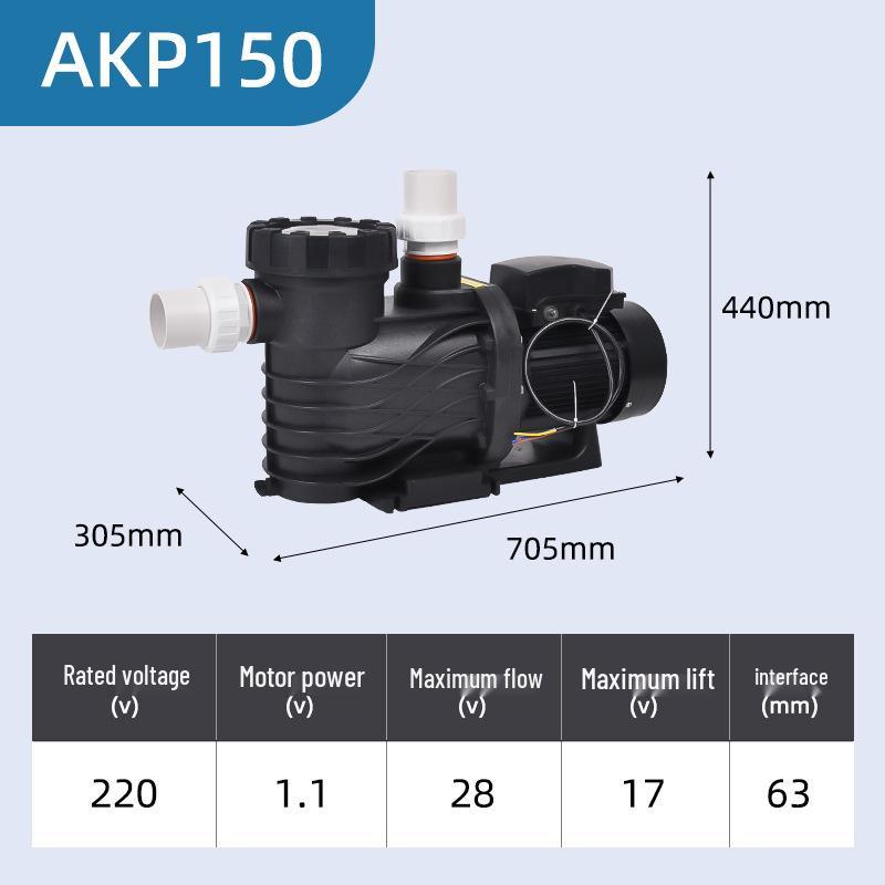 Daiwei Pool Water Filtration & Circulation Pump with Hair Collector for Swimming Pools and Bathtubs
