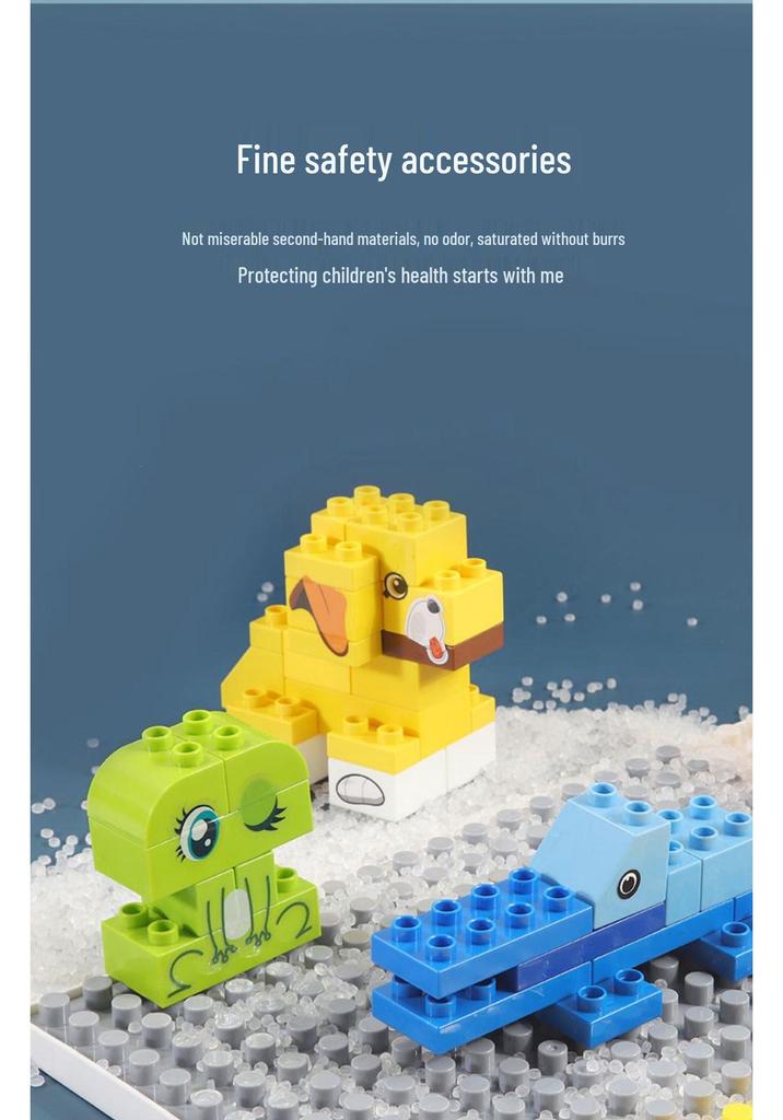 Multifunctional Large Particle Building Block Table for Kids: Educational Toy for Boys, Girls, and Babies