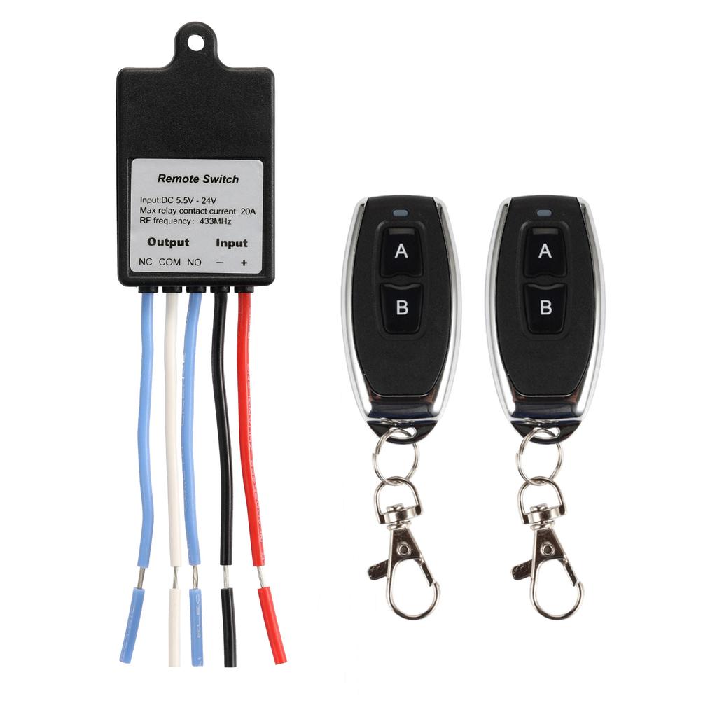Wireless Remote Control Switch Relay with Dry Contact DC 5V 60V 433MHz for Electrical Device Control and Automation
