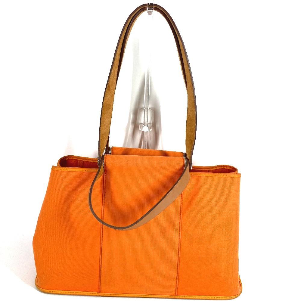 HERMES Kabak Elan PM Kabak Elan PM Shoulder Bag Tote Bag Canvas/Leather Orange