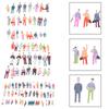 100Pcs People Figures Model 1:50 1:75 1:100 Scale Architectural Painted Models Human Scale Model Mixed Color ABS People Figures