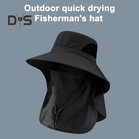 Wide Brim Bucket Hat UPF 50+ UV Protection Sun Hat Summer Outdoor Fishing Visor Hat with Neck Flap And Face Guard for Camping Hiking Gardening