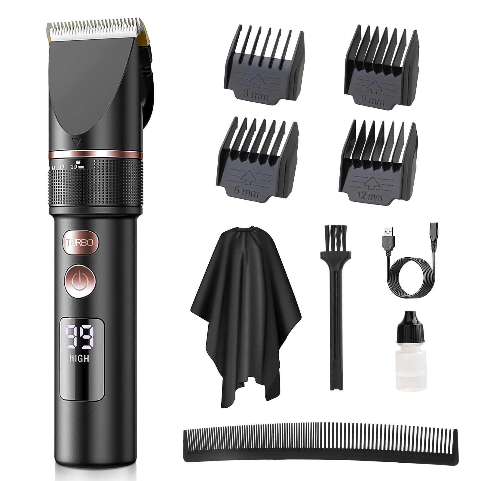 

Машинки для стрижки волос ARZER Оригинальный дизайн Профессиональные электрические машинки для стрижки волос для автоматической полной USB Низкая 5 Высота стрижки 4 Направляющие Подходят для и чёрный