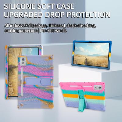 Étui pour Lenovo Xiaoxin Pad Pro 12.7 2025 12.7 Pouces TB-375FC Silicone Support Antichoc Coque Arrière Tablette