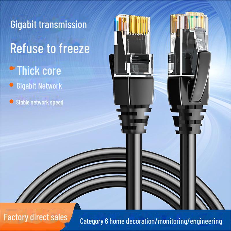 1-20m Cat6 Gigabit Ethernet-Kabel, 8-adriges Twisted Pair mit Kristallstecker für Computer und Router