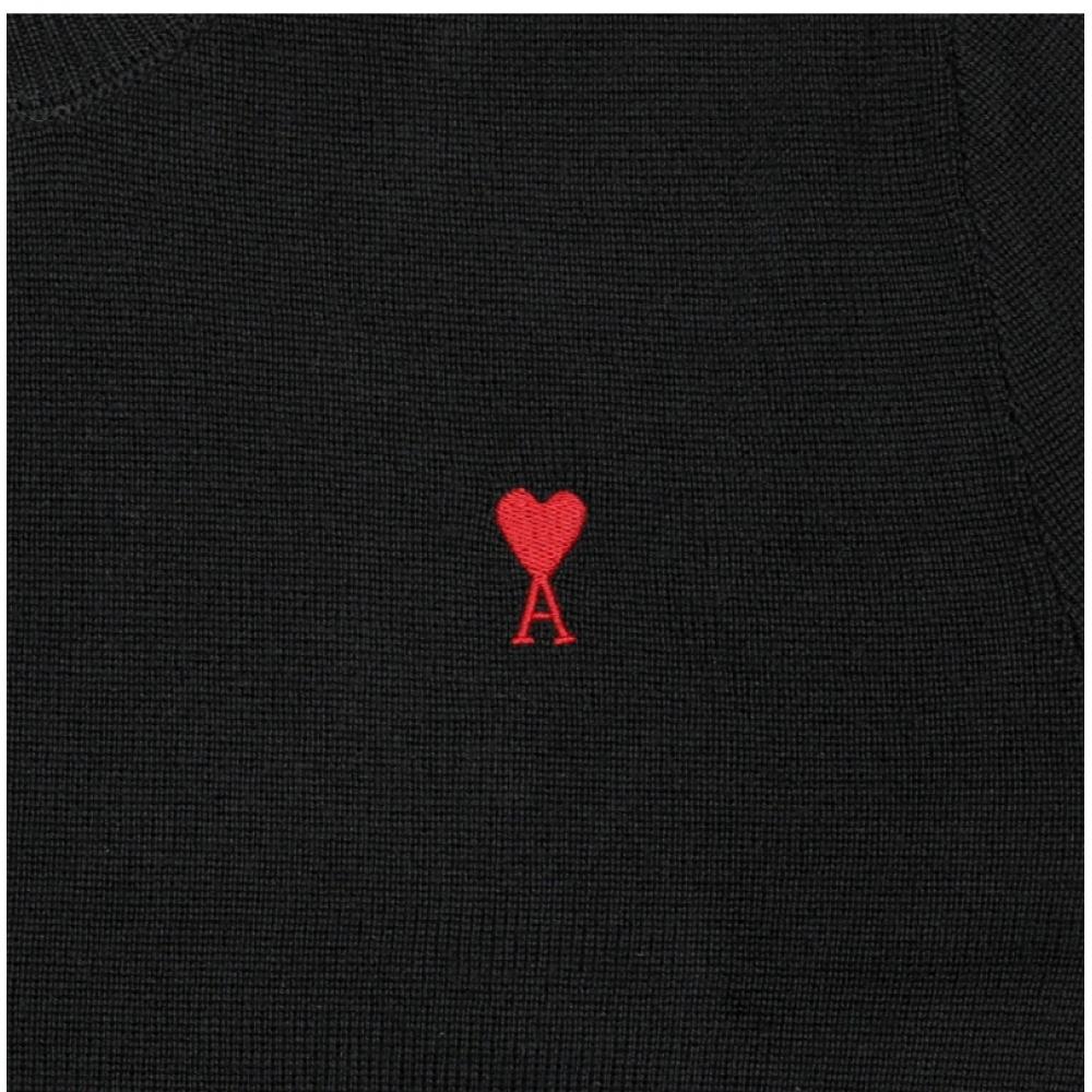Ami Women Knit Small Heart Logo Fks826 001 009