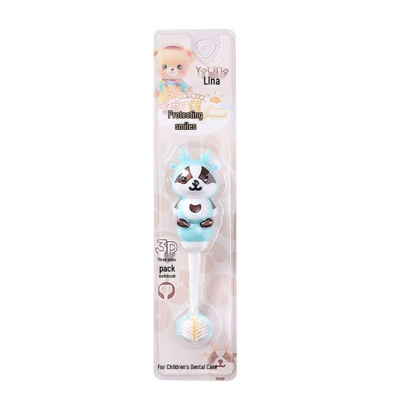 YALINNA Kids 3-Sided Soft Bristle Toothbrush