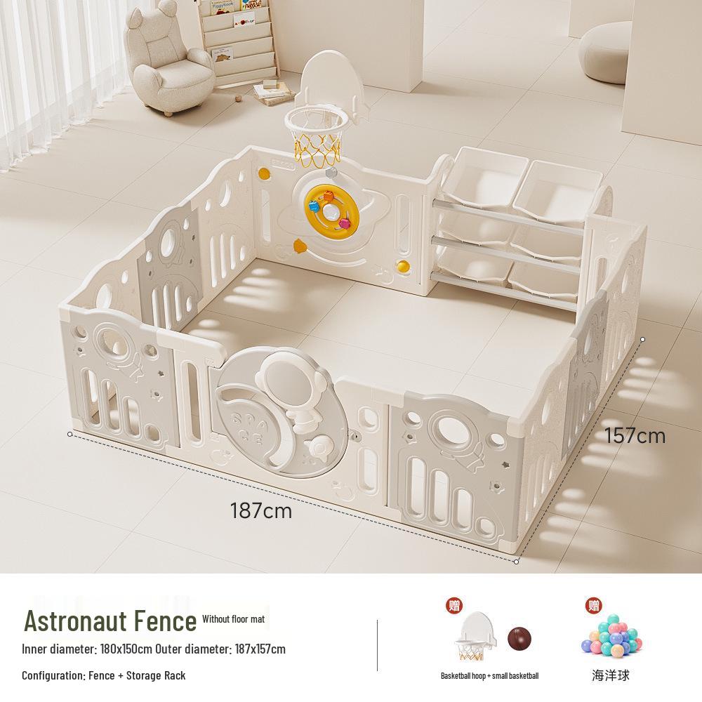 Baby Playpen and Crawling Mat: Indoor Infant Safety Fence for Living Room Floor.