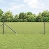 VidaXL Welded Wire Fence with 13 Anchor Posts Grey 0.4x50 M Steel 3352218