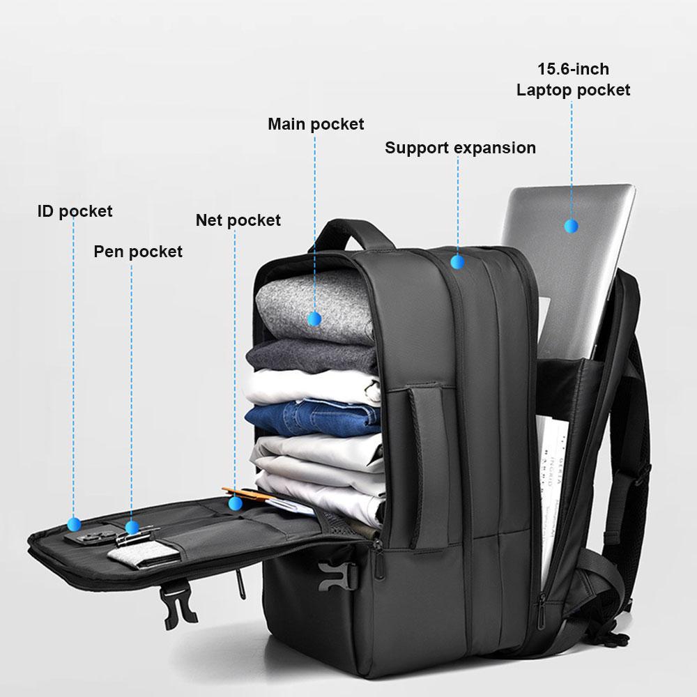 Men's Backpack High Quality Large Capacity Business Trip Backpacks for Man Multi-Functional Expandable Laptop Bag
