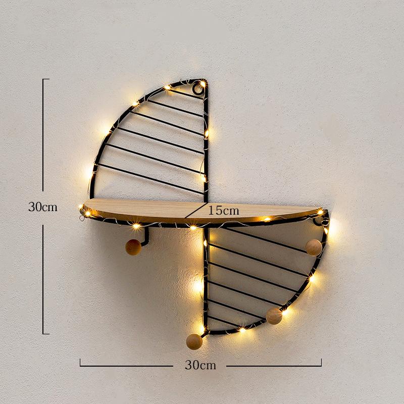 

Современные простые железные крючки настенные веерообразные полки для украшения стен дома, гостиной, многофункциональные крючки для ключей None чёрный