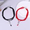 Y2K Gothic Cross Pendant Necklace For Women Red/Black Blood Drop Seed Beads Choker Vintage Halloween Girl Neck Jewelry Gift