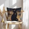 Wizard Cat Cushion Cover Soft Plush Throw Pillow Cover | Double-Sided Decorative Cushion Case | Sofa Bedroom Home Decor