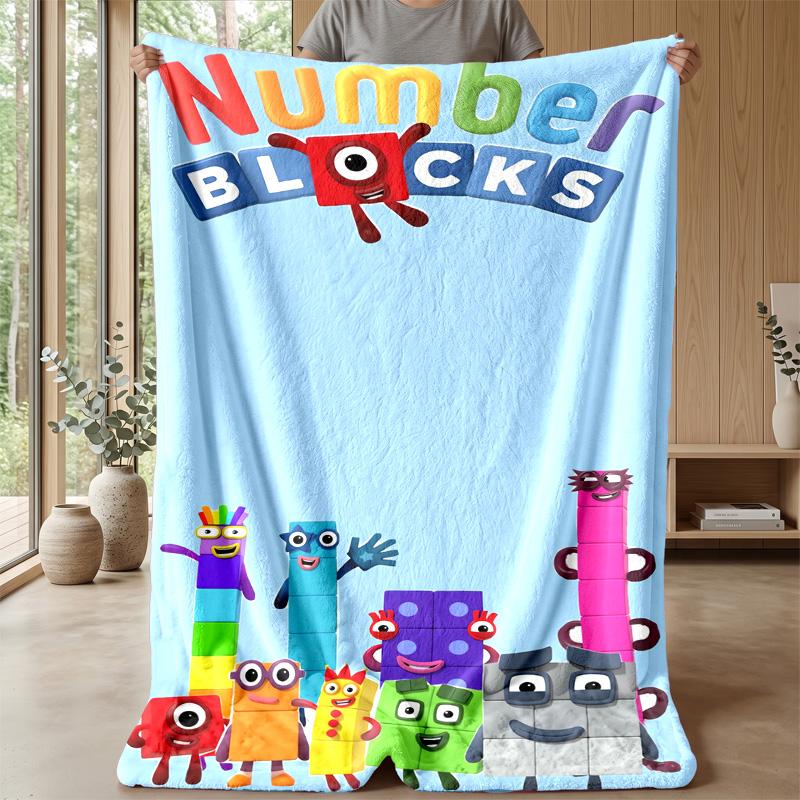 Coperta Morbida in Flanella Numberblocks, Coperta Calda e Confortevole per Camera da Letto, Divano, Uso Domestico