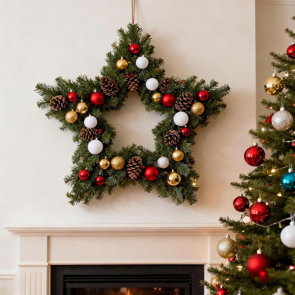 Wreath Wire Frame 6 Pieces Star Shape Decoration Form Pentagram Ornament Making Form For Crafts Christmas Wedding Halloween