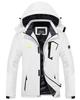 TACVASEN Women's Outdoor Jacket Multifunctional Mountain Parka Fleece-Lined Hiking Jacket White S