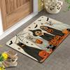 1pc Halloween Non-Slip Door Mat Spooky Dog Witch Mats with Pumpkins Bats Ghosts Carpet for Halloween Party Home Decoration Rugs