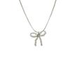 Stylish Bowknot Pendant Necklace Snake Chain Minimalist Bowknot Clavicle Chain Dainty Choker Jewelry for Women Girls