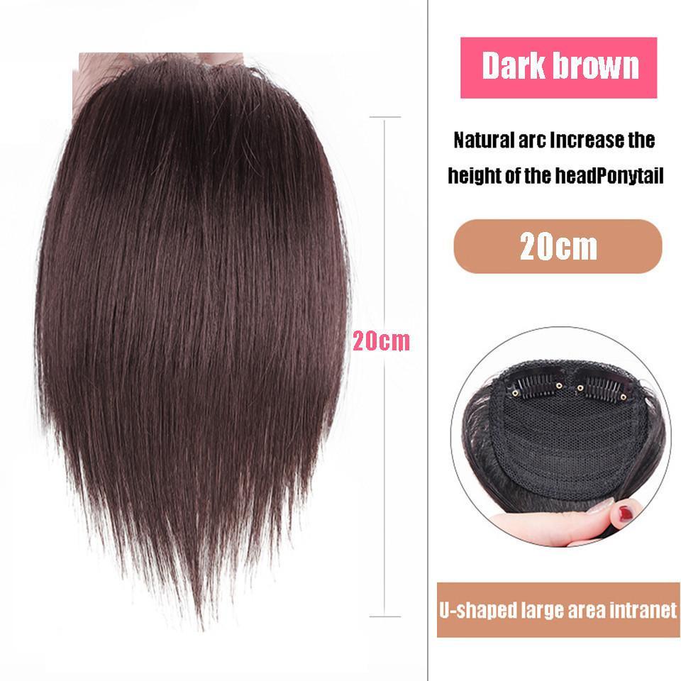 Syntetyczne podkładki do włosów Niewidoczny bezszwowy klips do przedłużania włosów Treska Podszewka z naturalnych włosów Górna osłona boczna Hairpiece