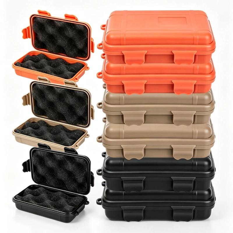 1/2/3Pcs Airtight Plastic Case Waterproof Shockproof Storage Box For Outdoor Camping Survival Gear Hard Shell Travel Container