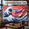 Fantasy Magic Theme Throw Blanket Custom Name Text Personalized Blanket Soft Cozy Blanket for Home Sofa Bed