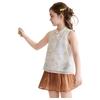ASK JUNIOR Mädchen Chinesischer Stil Cheongsam Oberteil & Netzrock Set