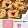 Jam Sandwich Cookie Mold 3d Christmas Envelope Love Shape Pressable Cutter Biscuit Fondant Cookie Stamp New Year Cake Decor