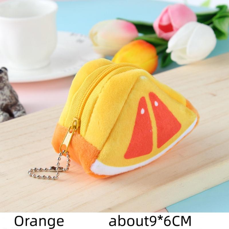 Portamonete Creativo Peluche Frutta Cartoon Borsa Portaoggetti Appeso alla Cartella Regali per le Feste dei Bambini