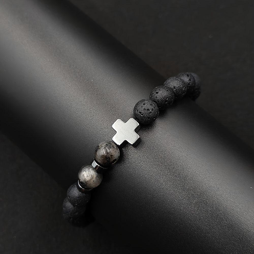 Natural Stone & Volcanic Bead Bracelet - Trendy Minimalist Design
