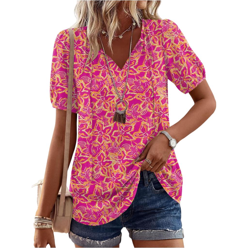 Women's Fashionable Casual Vintage Printed Blouse