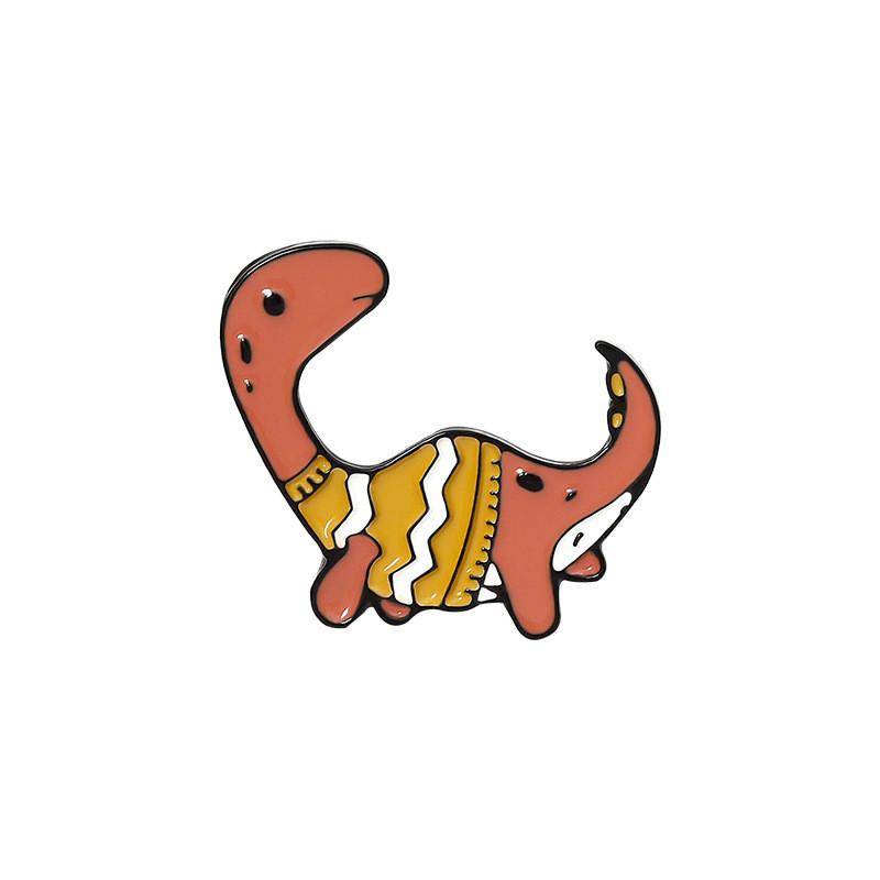 Cute Cartoon Charming Dinosaur Brooch Set Fashionable Pin Accessories For Bags Clothing