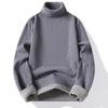 Herbst 2025 Herren Rollkragenpullover Winter Herren Fleece Pullover Rollkragen Gestrickter Pullover Warmer Herrenpullover Slim Fit Casual Pullover