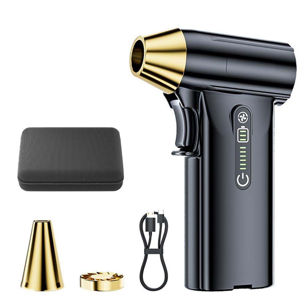 

Wind Speed 52m/s 130000RPM Turbofan Dust Removal Mini Air Duster Camping High Power Jet Fan чёрный