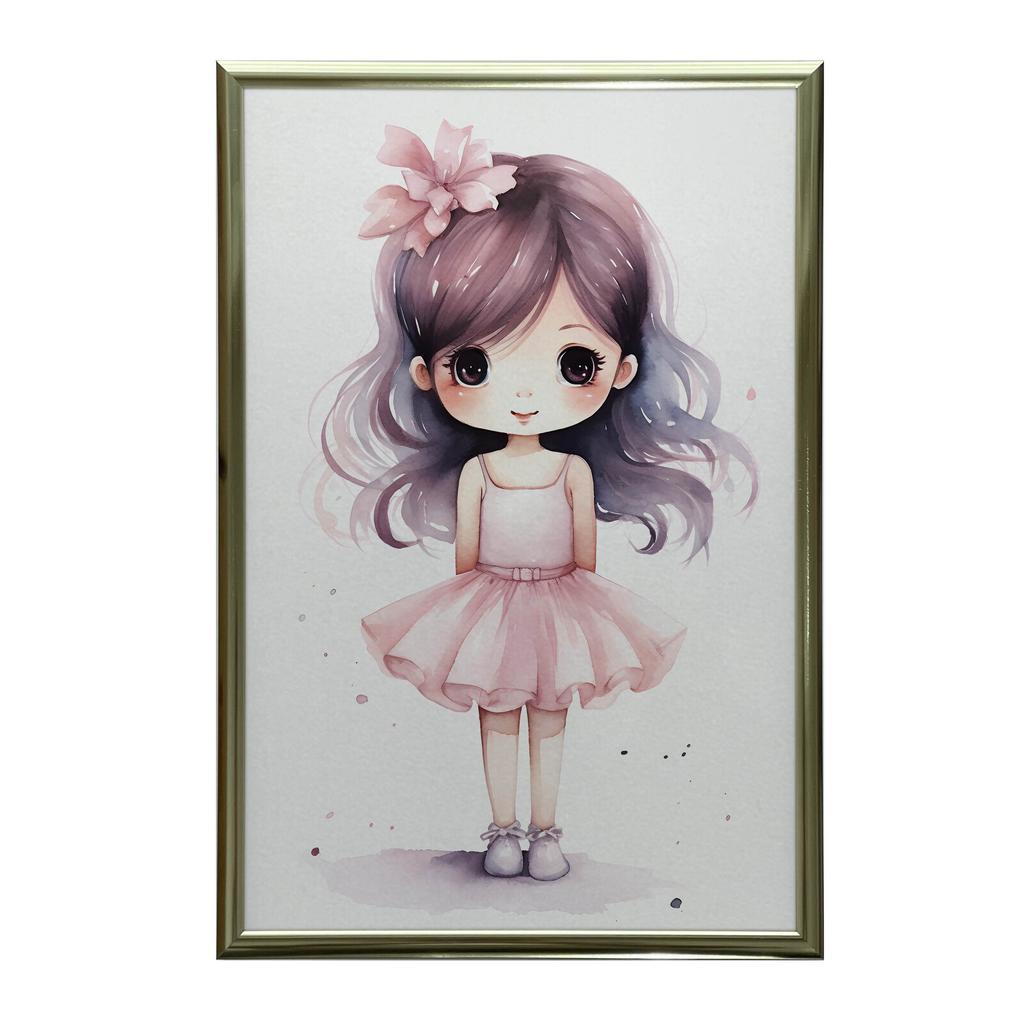 Mała Księżniczka Mała Księżniczka, 40X50 Cm, Rama Aluminiowa Złota, Papier Matowy 230 Gsm