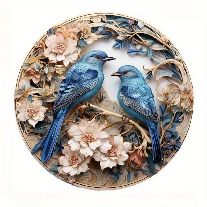 

2d Плоский 20*20см, Кругла Дерев яна Табличка, Декор для Входу Подарунок, Тема Пташки, для Бару, Клубу, Дому, Декор Стіни Кімнати. 20*20cm