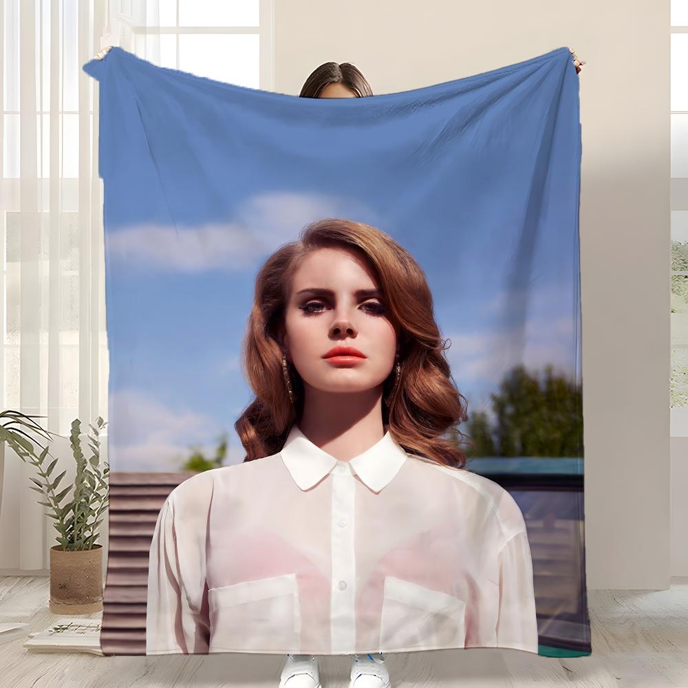 Hot Singer L-Lana D-Del R-Rey Throw Kid-Friendly Flannel Throw Blanket Soft Warm Anti-Static Washable All Season
