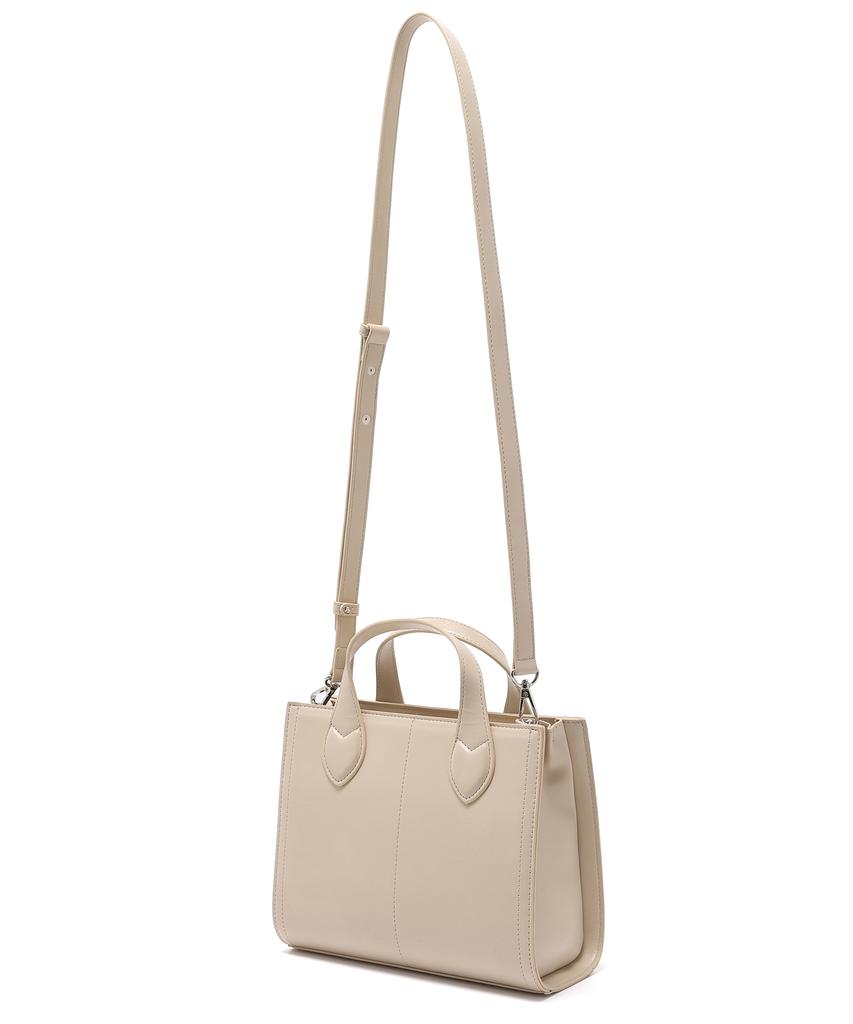 Lemine Square Crossbody Bag (Ivory)