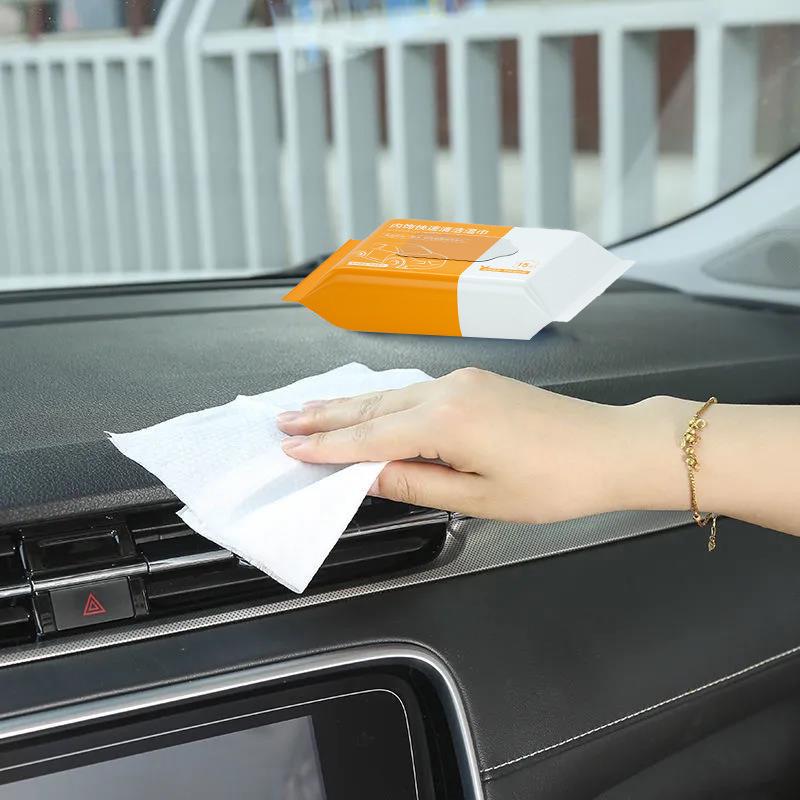 Waschfreie Fleckenentfernungs- und Reinigungstücher für den Autoinnenraum