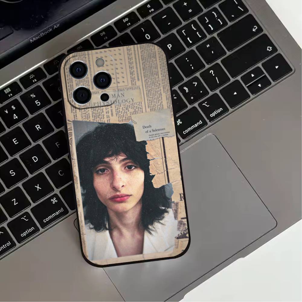 Schauspieler Finn Wolfhard Handyhülle Für iPhone 17,16,15,14,13,12,11 Plus,Pro Max,XS,Weiche Silikon Schwarze Hülle