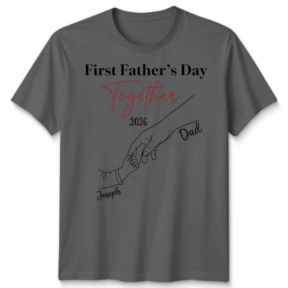 First Fathers Day Matching Unisex Tshirt Daddy Fistbump Apparel