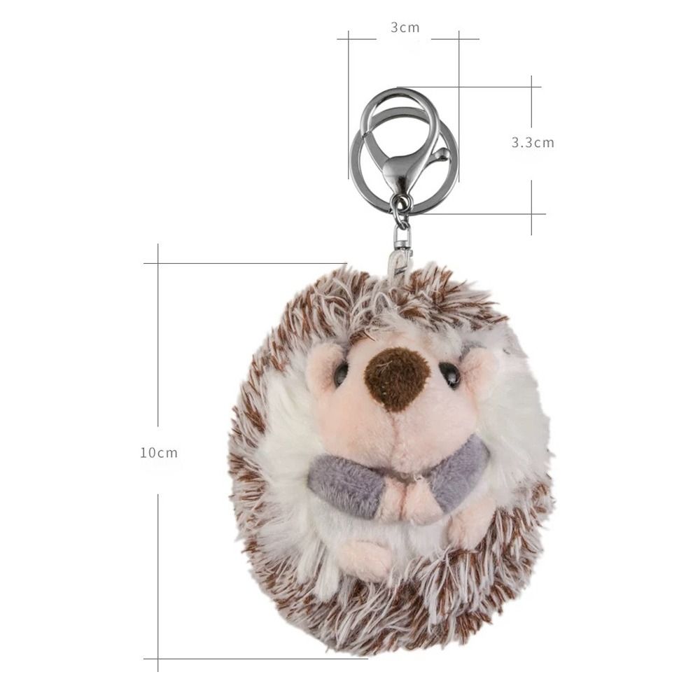 Cute Hedgehog Pattern Plush Key Chain Handbag Keyring Bag Pendant Keyring New Stuffed Keychain