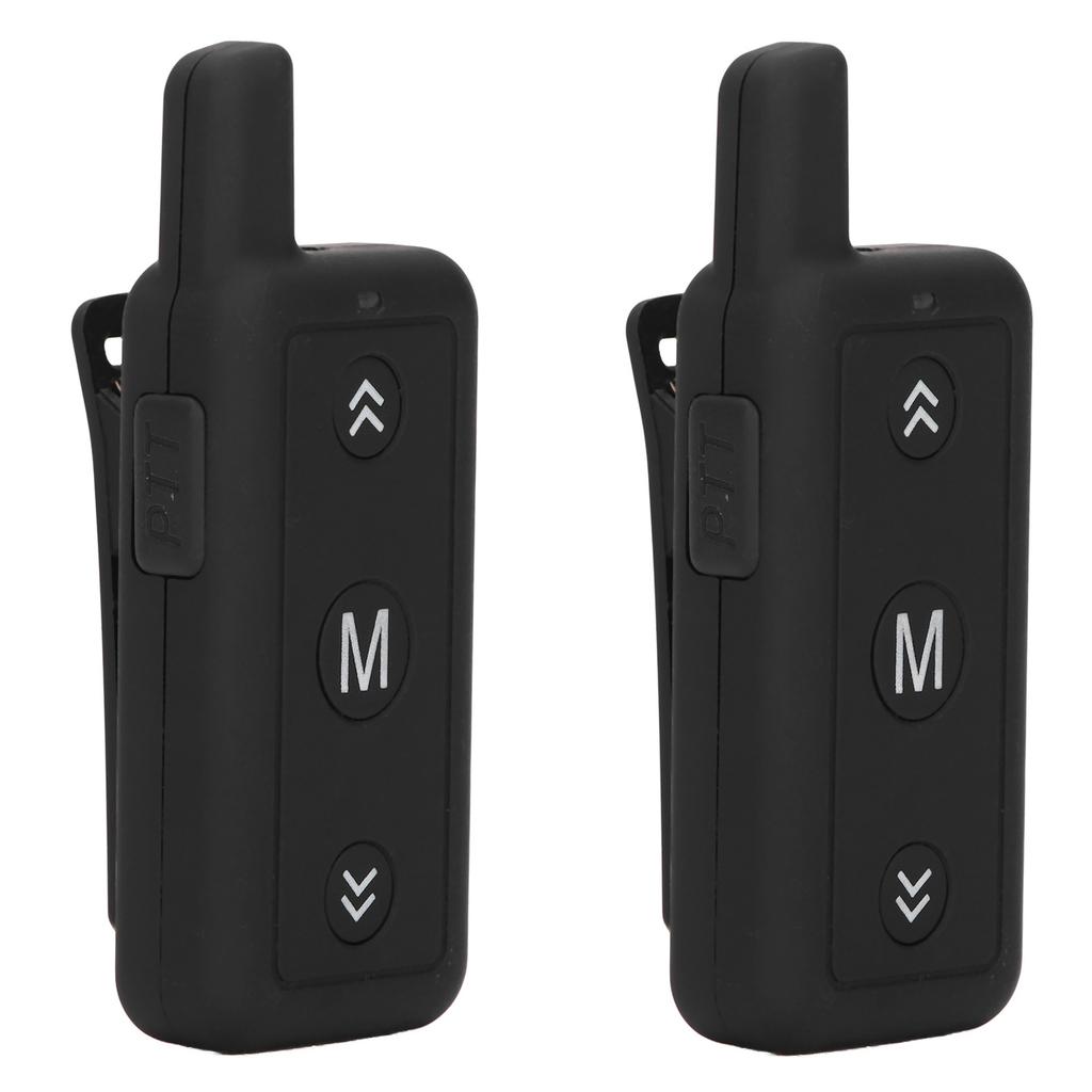 2 Pcs Mini Walkie Talkies Dual Band VHF UHF Compact Portable 2 Way Radios for Shopping Malls Bars