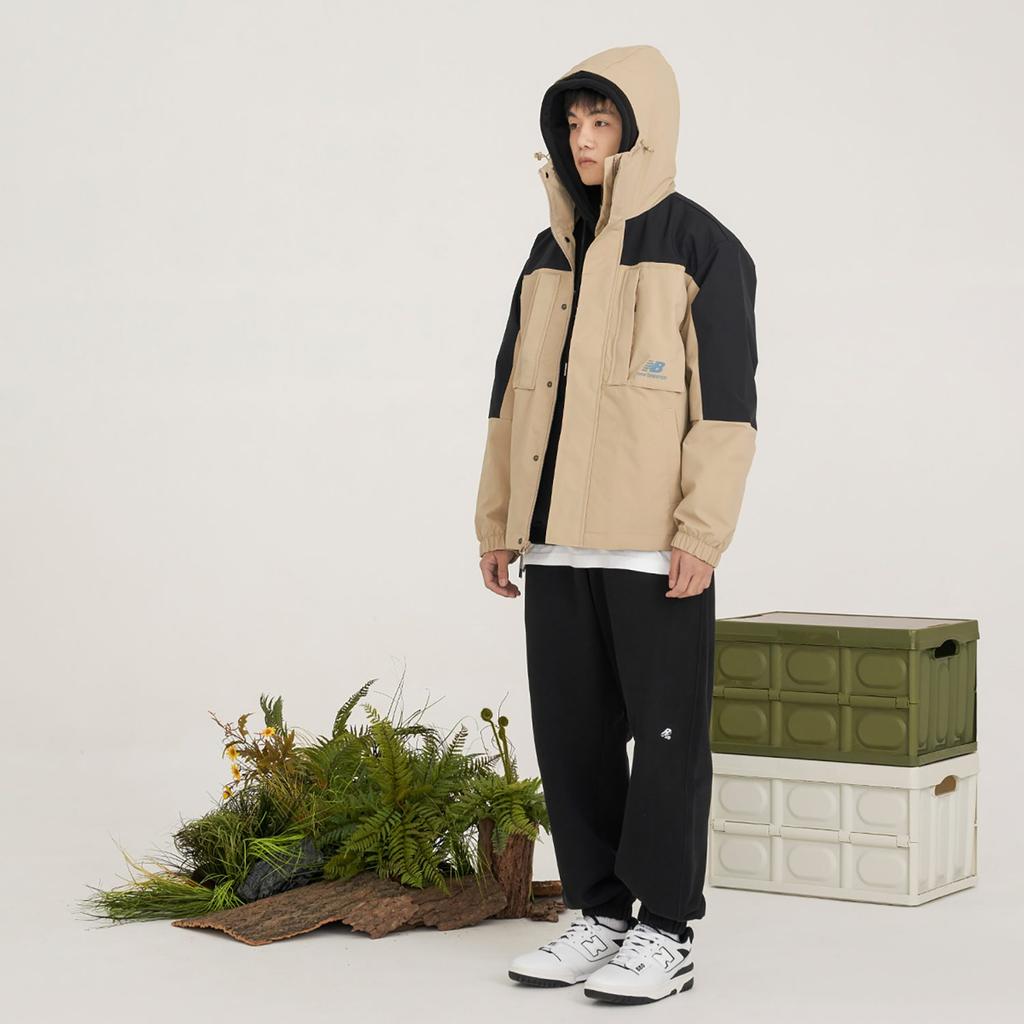 New Balance Jackets Men's Khaki Hooded Moderate AMJ31304-BNN