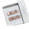 Handmade Water Ripple Cat Eye Press-On Nails with Rhinestones