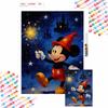 Diamond Painting Kit 5D Full Round Diamond DIY Crafts Home Decoration Creative Gift Mickey Magic Starry Night Castle