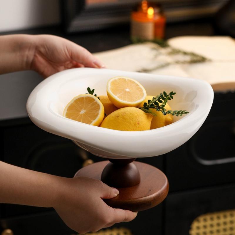 Modern Decorative Tray Ceramic Storage Trays Living Room Fruit Tray Luxury Kitchen Organizer Table Acceesories Home Furniture