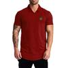 Do The Work  Muscleguys Fashion Slim Fit Breathable Mens Lapel Summer Thin Casual Printed Cotton Streetwear Korean Polo Shirt