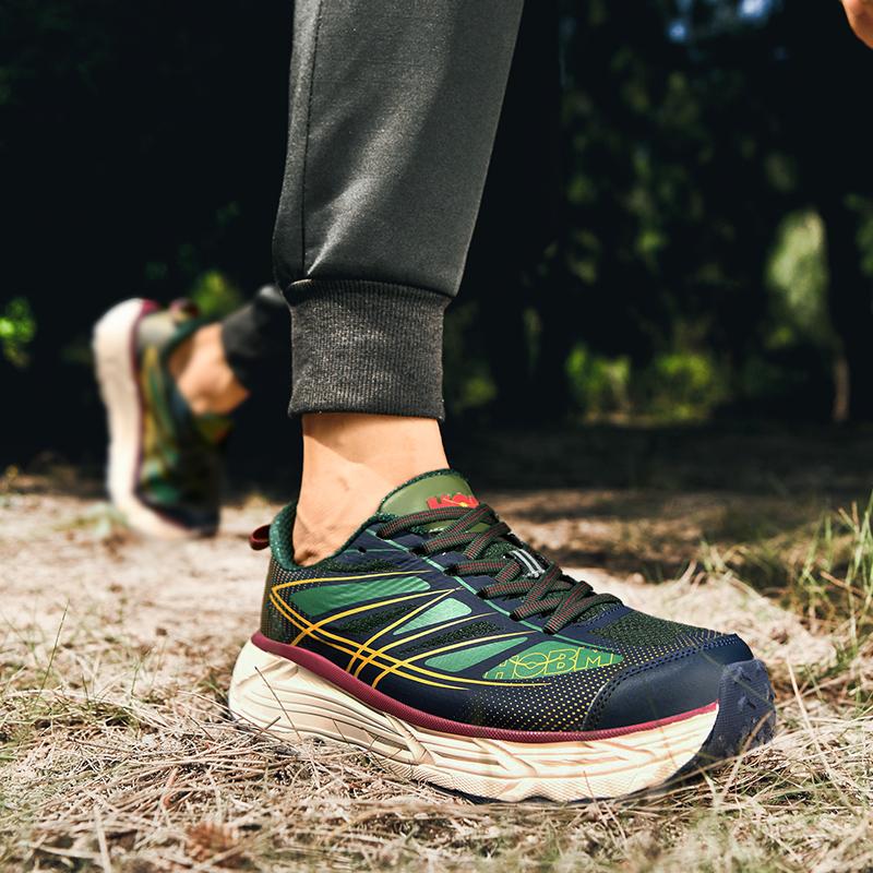 Men's Running Shoes Outdoor Wear-resistant Anti-slip Casual Men's Shoes Breathable Mesh Lightweight Thick-soled Sports Shoes Men